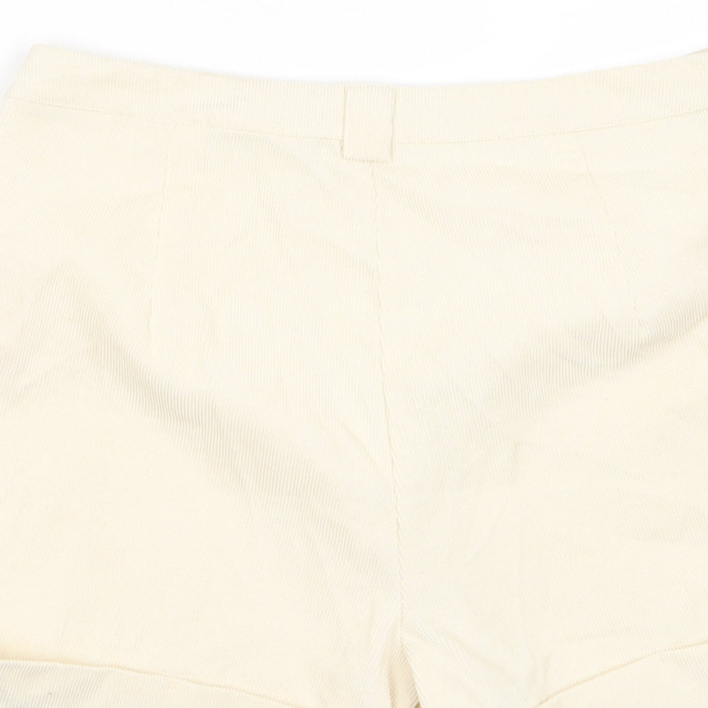 Nasty Gal Womens Beige Polyester Basic Shorts Size 6 L4 in Regular Zip - Pockets