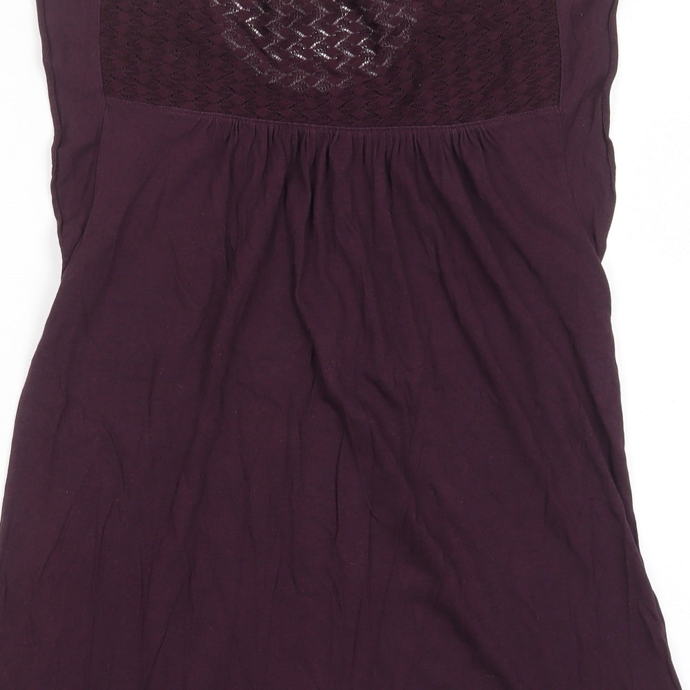 Womens UK Size S Gap Purple Basic T-Shirt