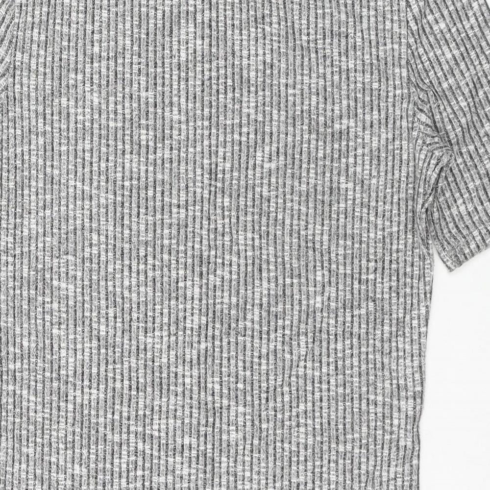 Womens UK Size S H&M Grey Jersey T-Shirt