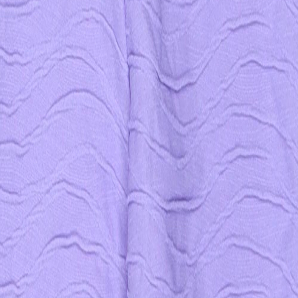 PRETTYLITTLETHING Womens Purple Polyester Jumpsuit One-Piece Size 6 L28 in Pullover - Cut Out Detail