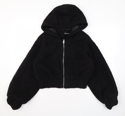 Womens UK Size 4 PRETTYLITTLETHING Black Jacket