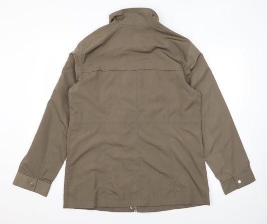 Womens UK Size 14 Classic Brown Rain Coat