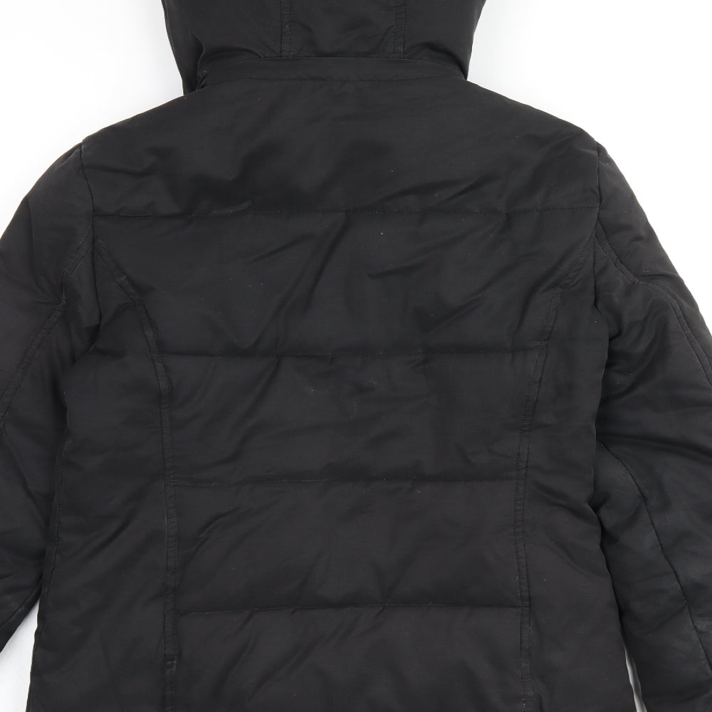 Womens UK Size 6 Topshop Black Puffer Jacket