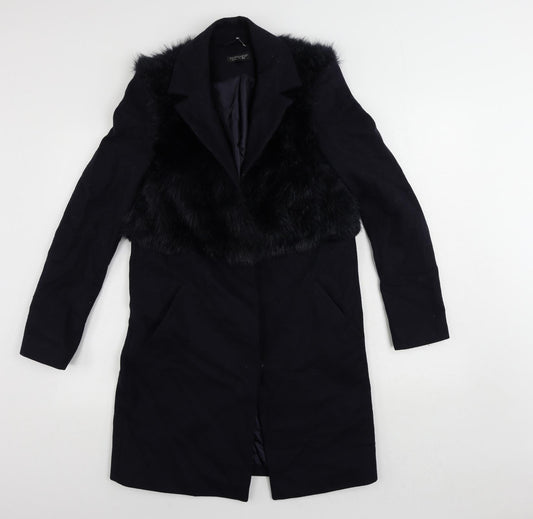 Womens UK Size 6 Topshop Blue Overcoat