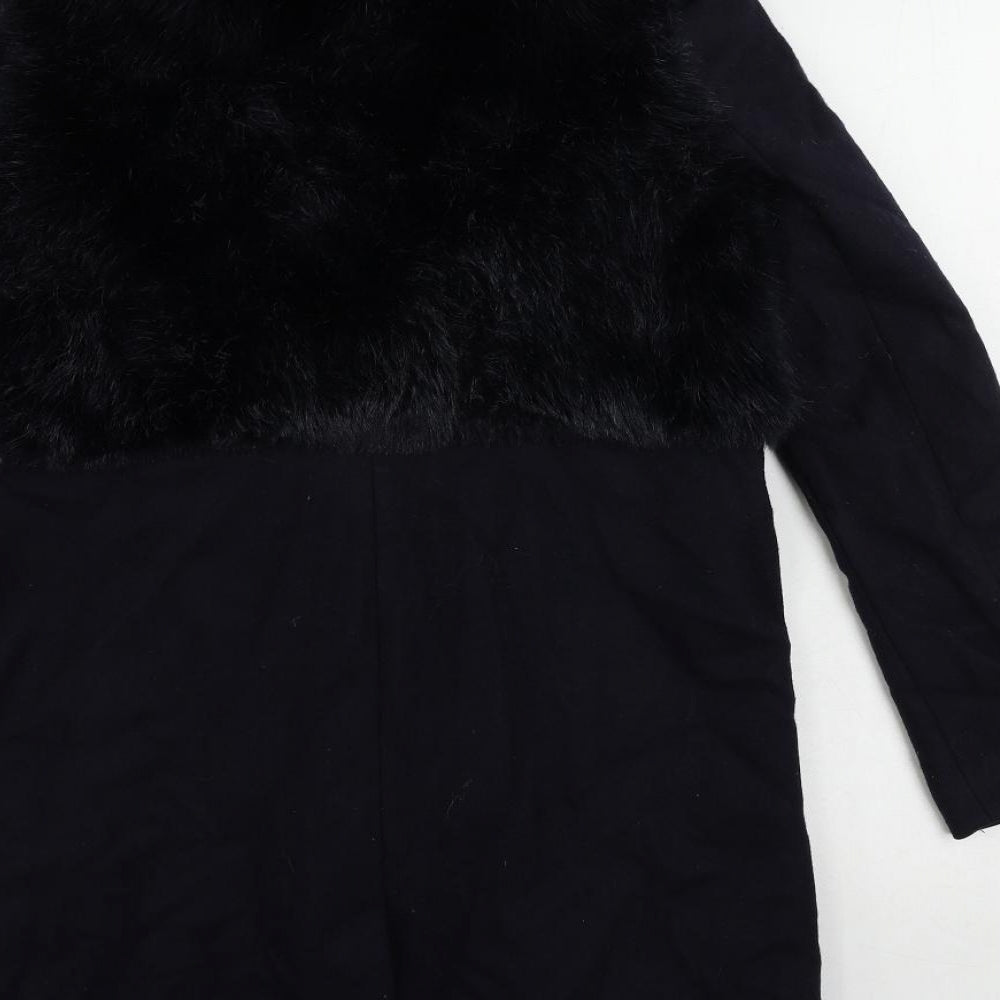 Womens UK Size 6 Topshop Blue Overcoat