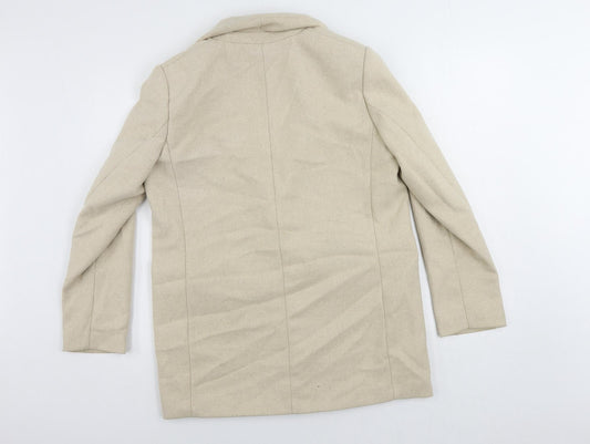 Womens UK Size S H&M Beige Overcoat