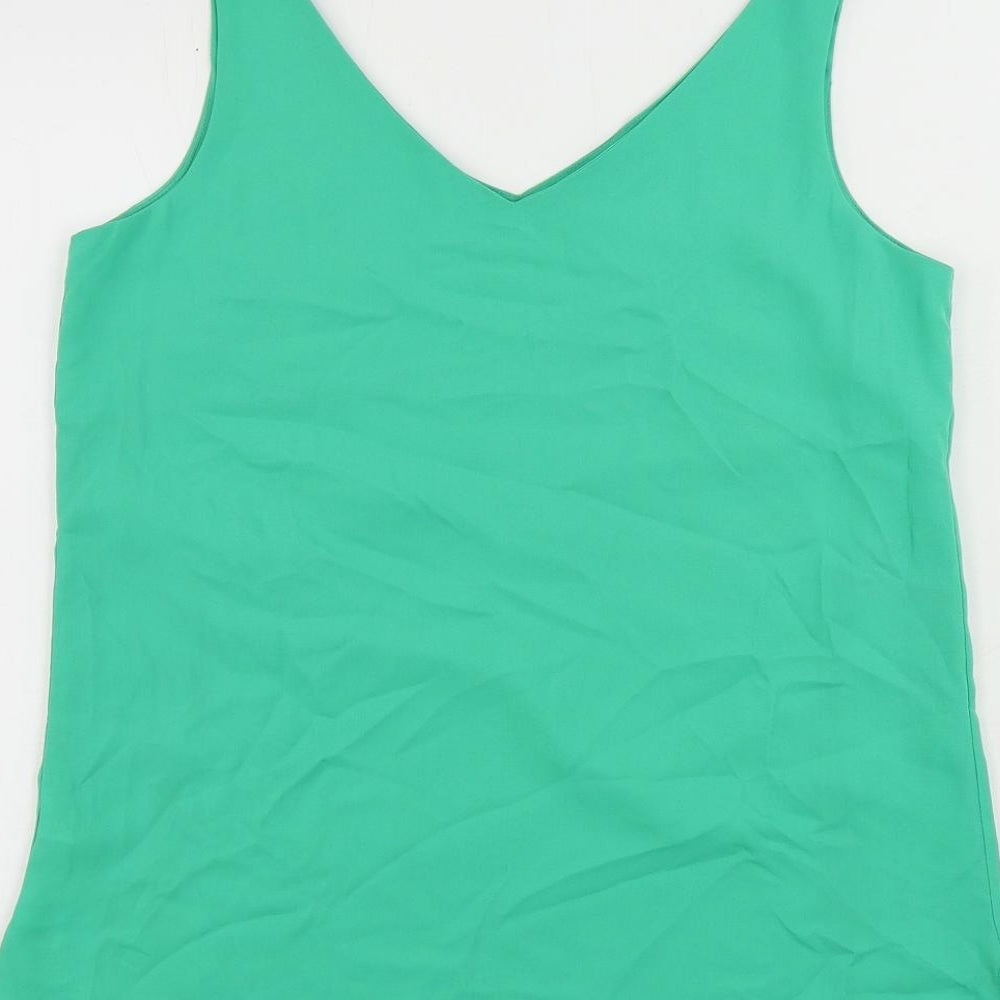 Womens UK Size 8 Wallis Green Basic Tank