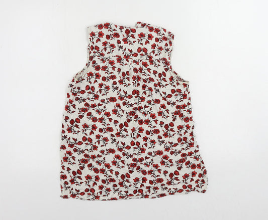 Womens UK Size 8 H&M White Basic Button-Up