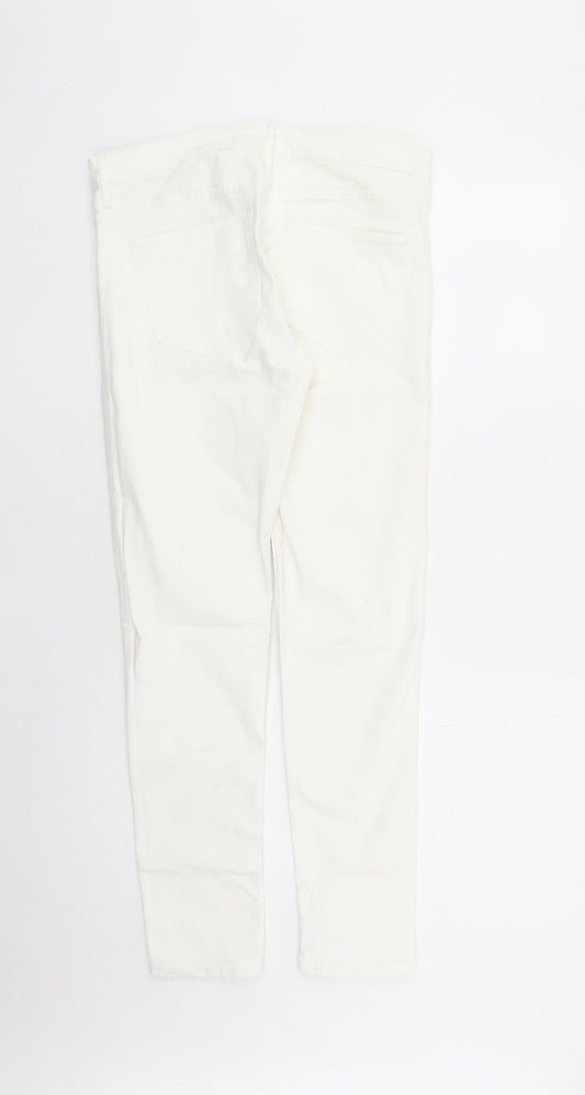 Womens UK Size 30 in H&M Regular Fit Skinny White Jeans