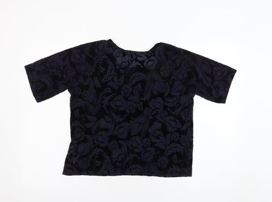 Womens UK Size 8 New Look Black Basic Blouse