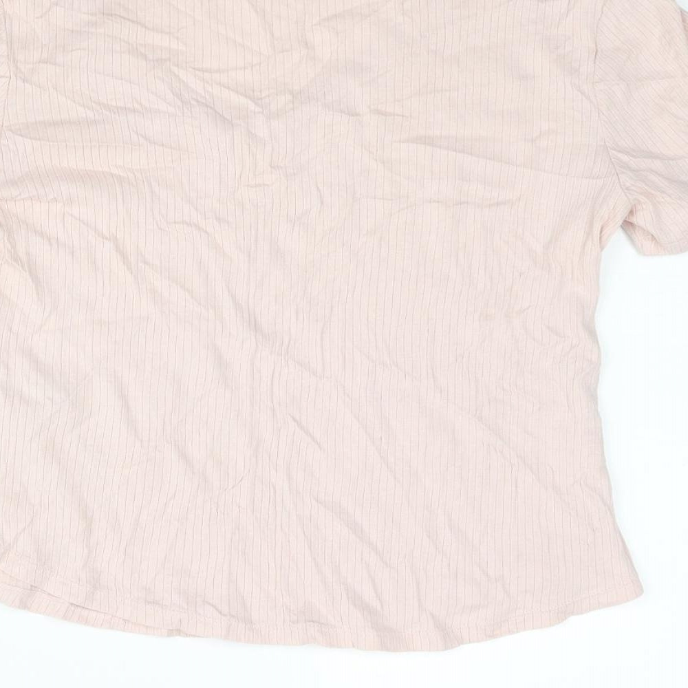 Womens UK Size M Marks and Spencer Pink Basic T-Shirt