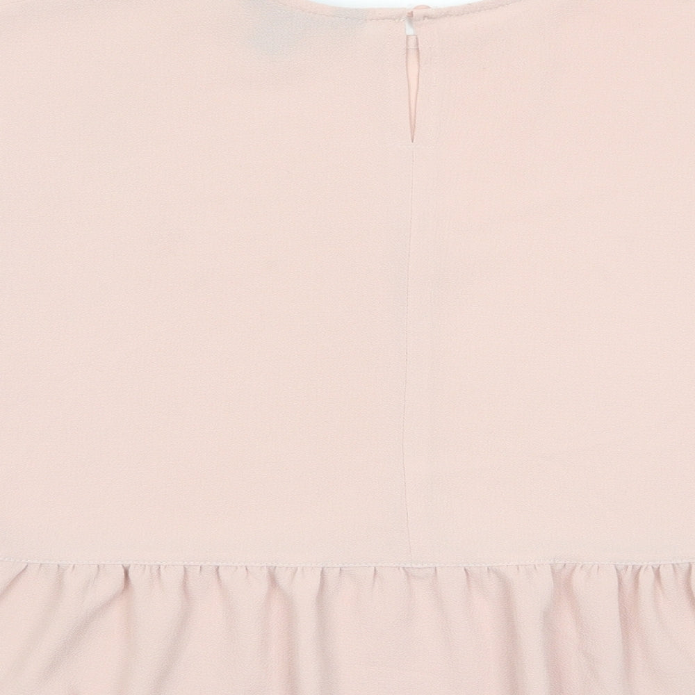 Womens UK Size 8 New Look Pink Basic T-Shirt