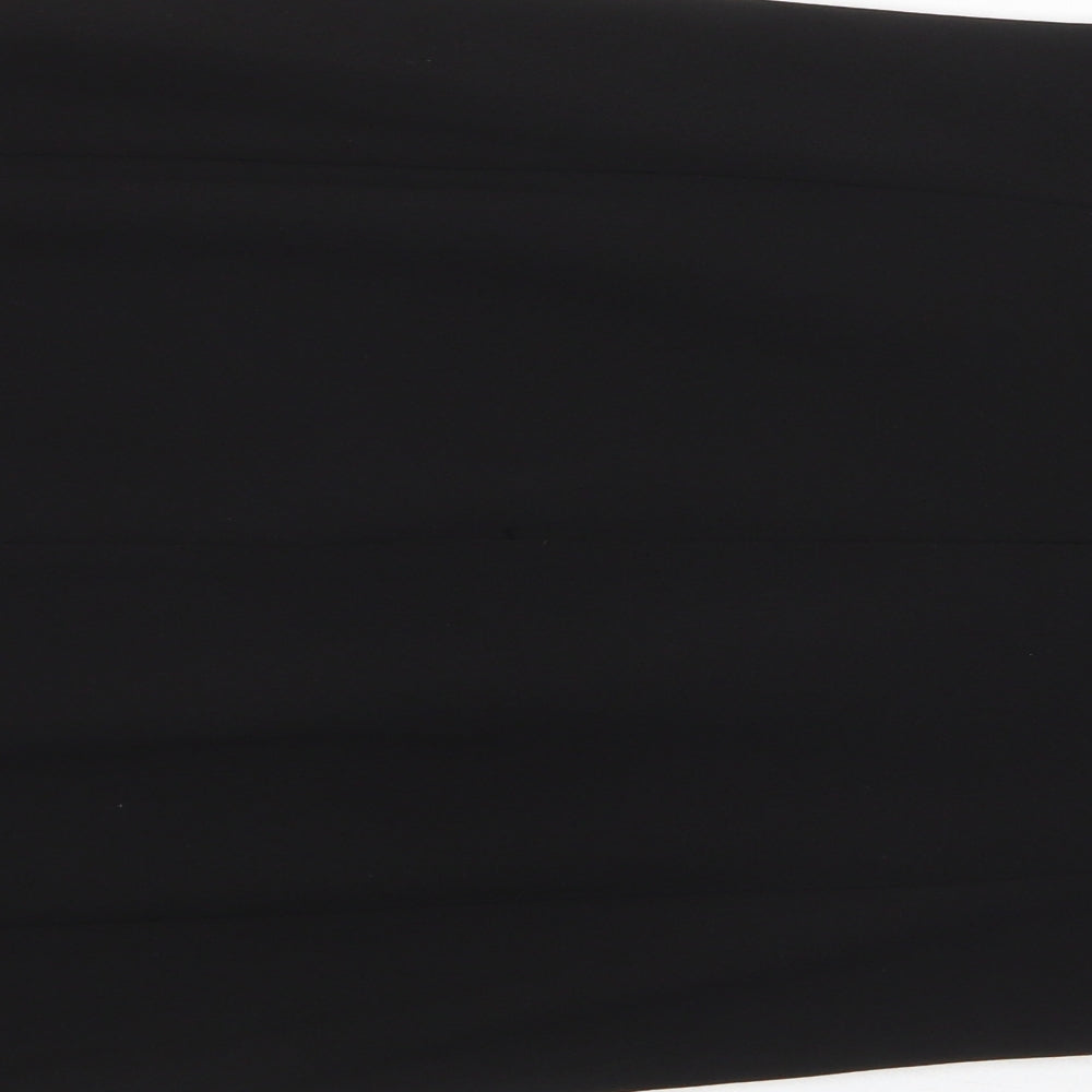 Donna Karan Womens Black Polyester Pencil Dress Size 12 Crew Neck Zip