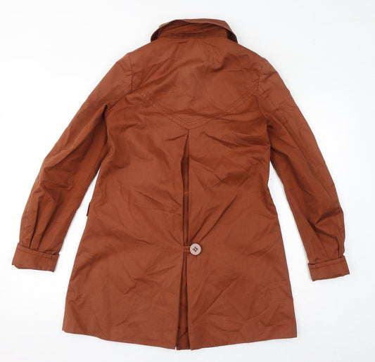 Womens UK Size 6 H&M Brown Overcoat
