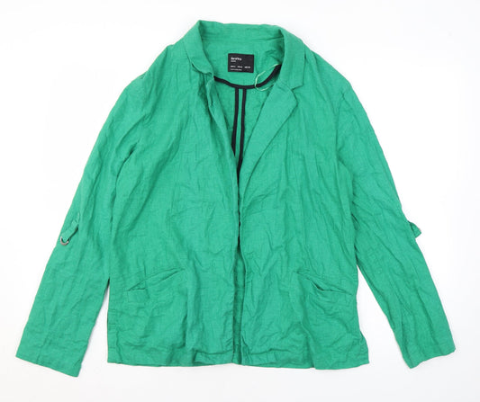 Womens UK Size S Bershka Green Jacket