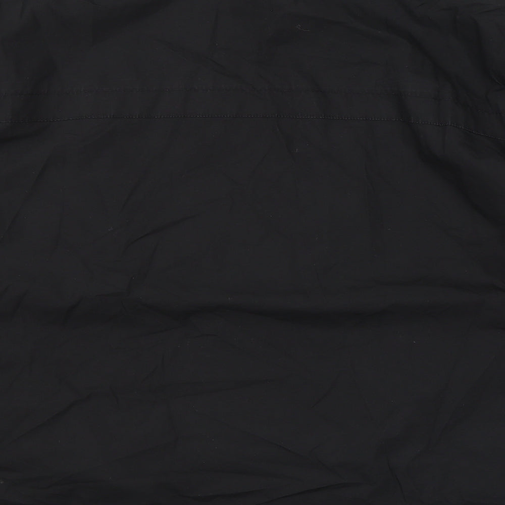 Autograph Womens Black Rain Coat Coat Size XL Zip