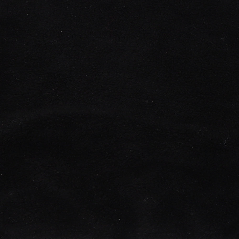 Boohoo Womens Black Overcoat Coat Size L Zip