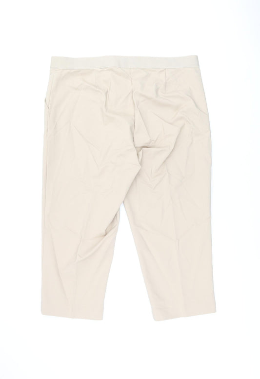 Womens UK Size 20 Marks and Spencer Regular Fit Beige Trousers