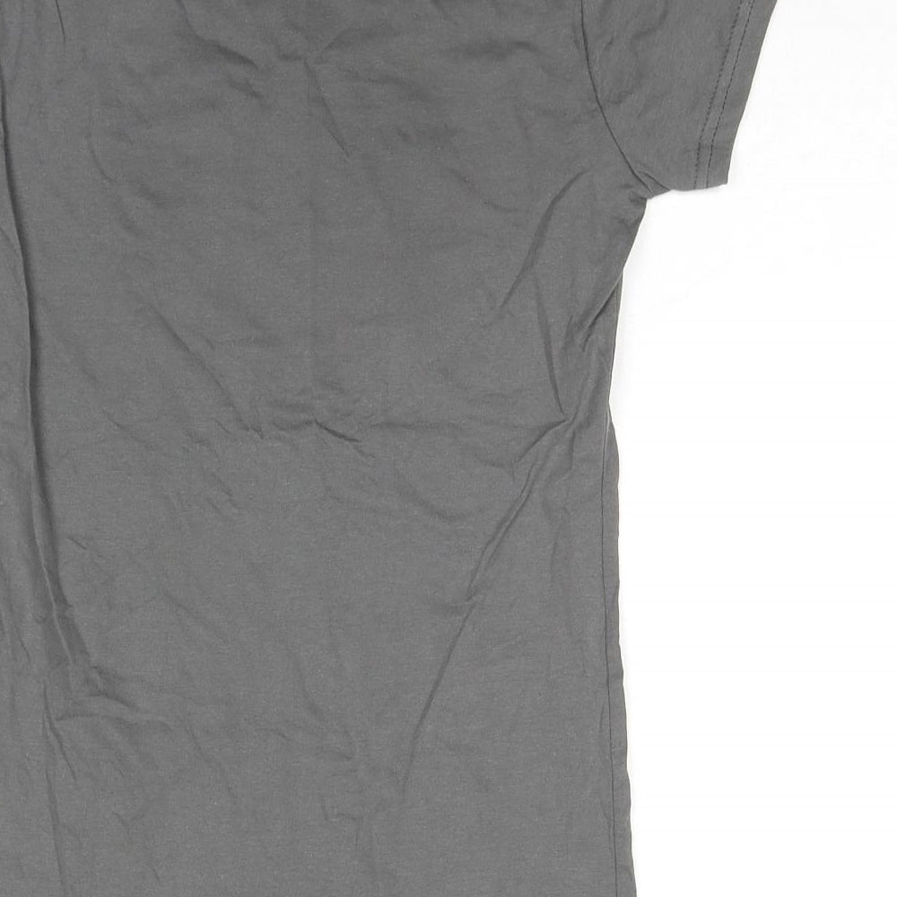 Womens UK Size S Gildan Grey Basic T-Shirt