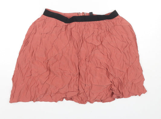 Womens UK Size 10 Topshop Pleated Rayon Skirt