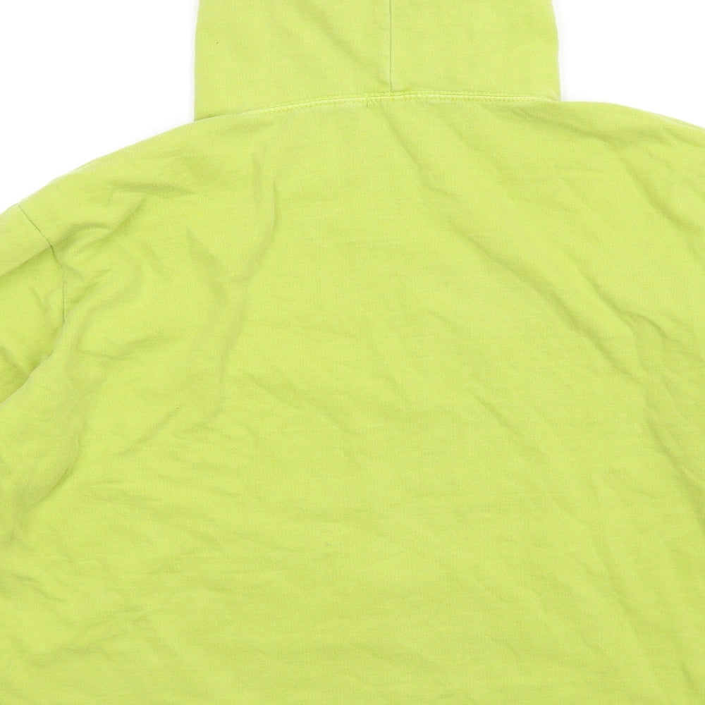 Boohoo Womens Green Cotton Pullover Hoodie Size M Pullover - Butterfly