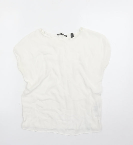 Womens UK Size XS Esprit White Basic T-Shirt