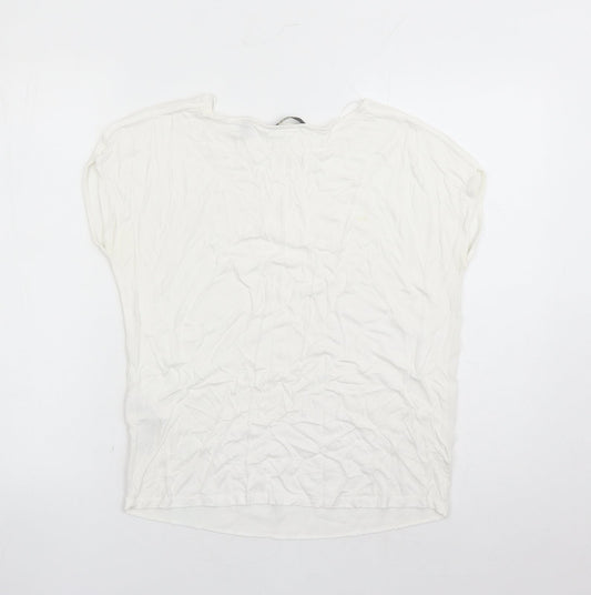 Womens UK Size XS Esprit White Basic T-Shirt