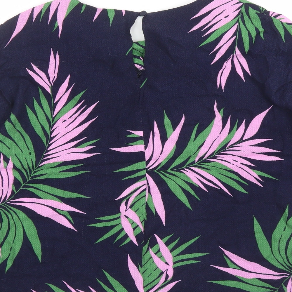Womens UK Size 10 Warehouse Blue Basic Blouse
