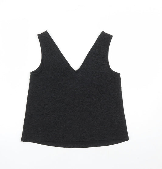 Womens UK Size 8 River Island Black Basic Tank