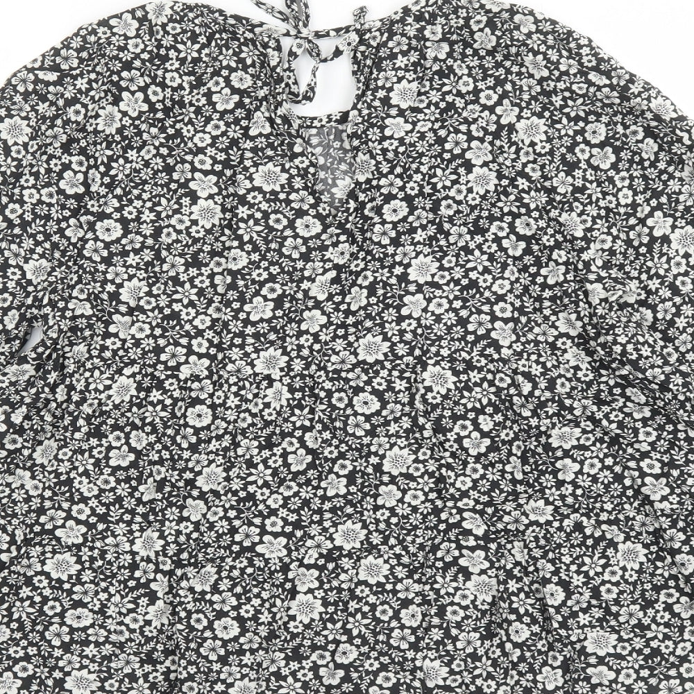 Womens UK Size 12 NEXT Black Basic Blouse