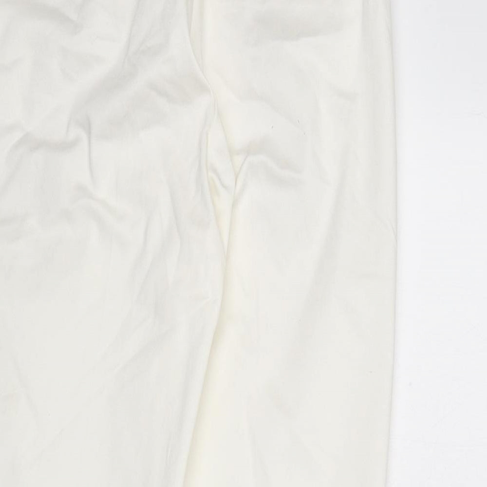 Womens UK Size 6 Marks and Spencer Slim Fit Capri Ivory Trousers