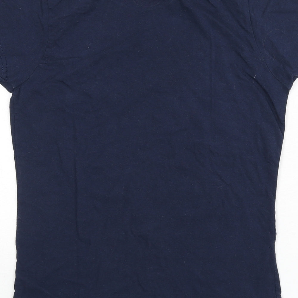 Chelsea Womens Blue Cotton Basic T-Shirt Size S Round Neck - Football, Euro 2021