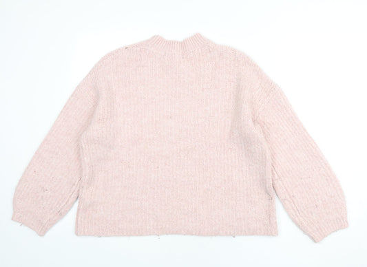 Womens UK Size M Marks and Spencer Pink Pullover Jumper