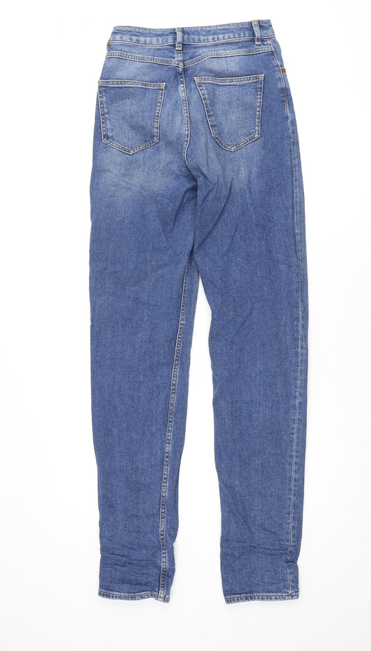 ASOS Womens Blue Cotton Tapered Jeans Size 26 in L36 in Regular Zip