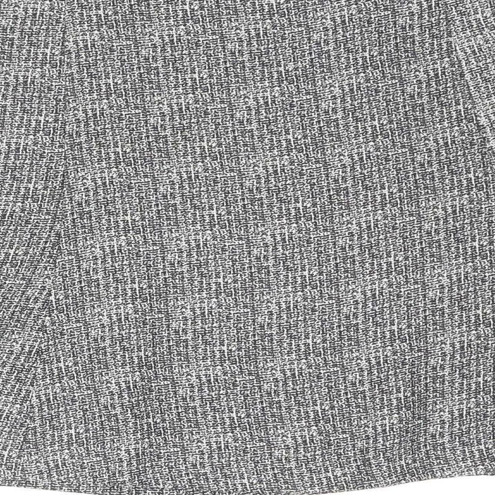 Gap Womens Grey Geometric Polyester Flare Skirt Size 8 Zip