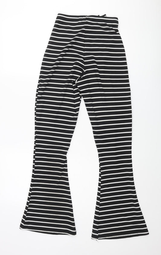 Womens UK Size 8 PRETTYLITTLETHING Regular Fit Black Trousers