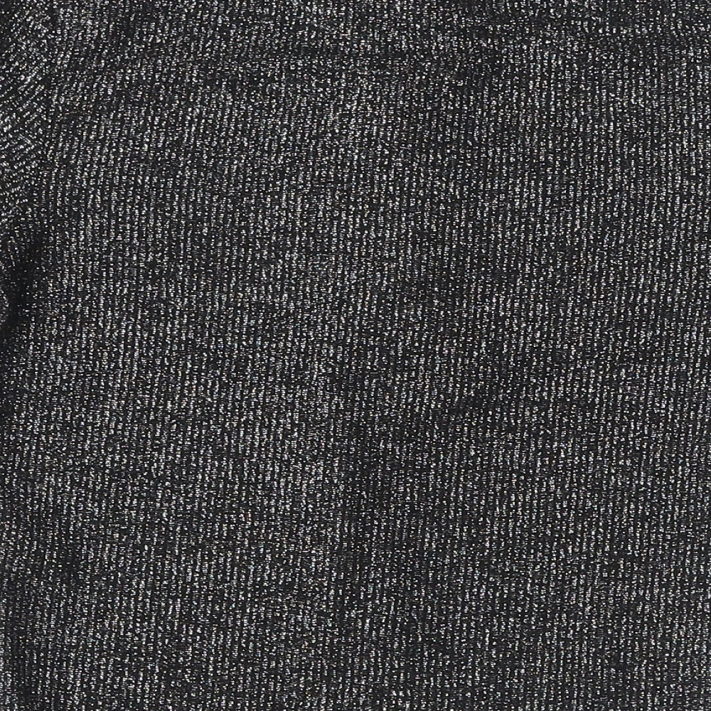 Womens UK Size S Light before Dark Black Cropped T-Shirt