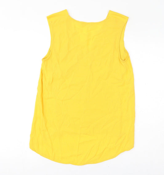 Womens UK Size M Marks and Spencer Yellow Basic Tank