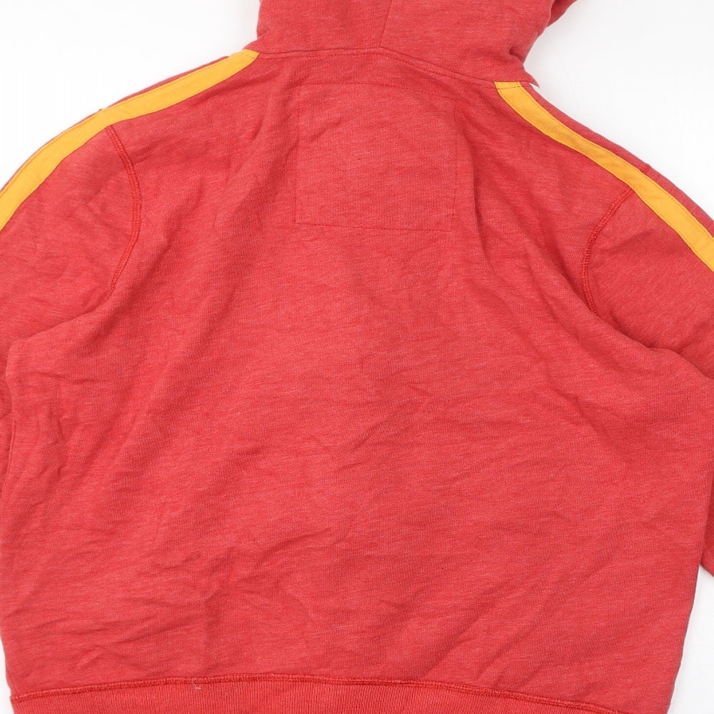 Hollister Womens Red Cotton Full Zip Hoodie Size M Zip