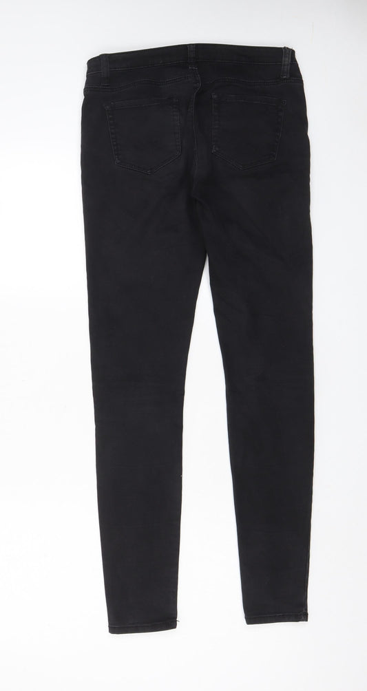 Denim & Co. Womens Black Cotton Skinny Jeans Size 10 L30 in Regular Zip - Pockets