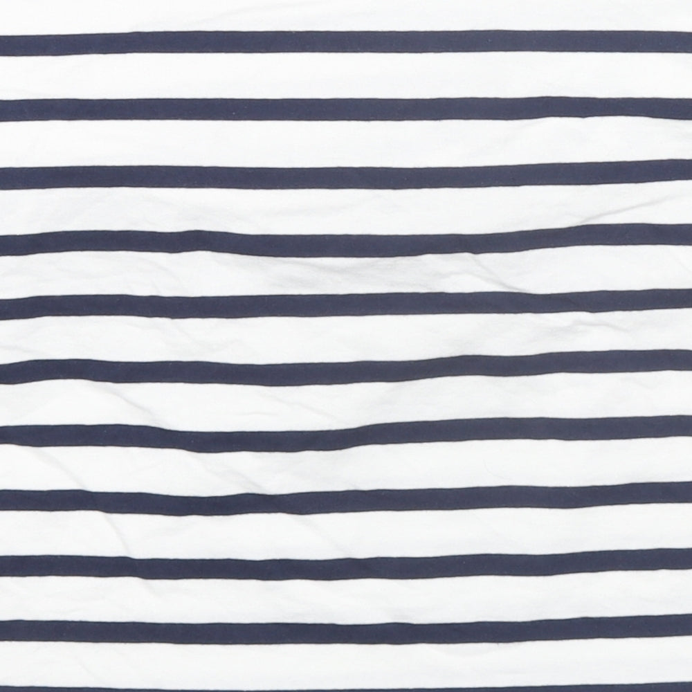 Brand and care label for Originals women’s white striped cotton basic tank, square neck -, strapless