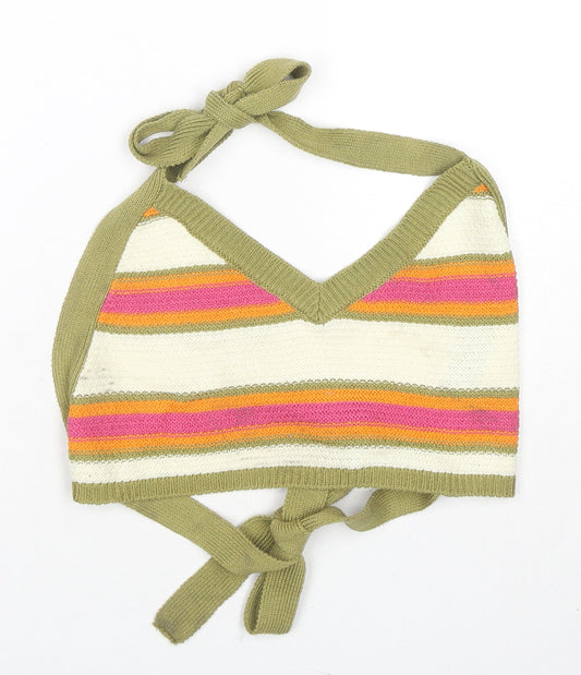 Womens UK Size XS Topshop Multicoloured Wrap Tank