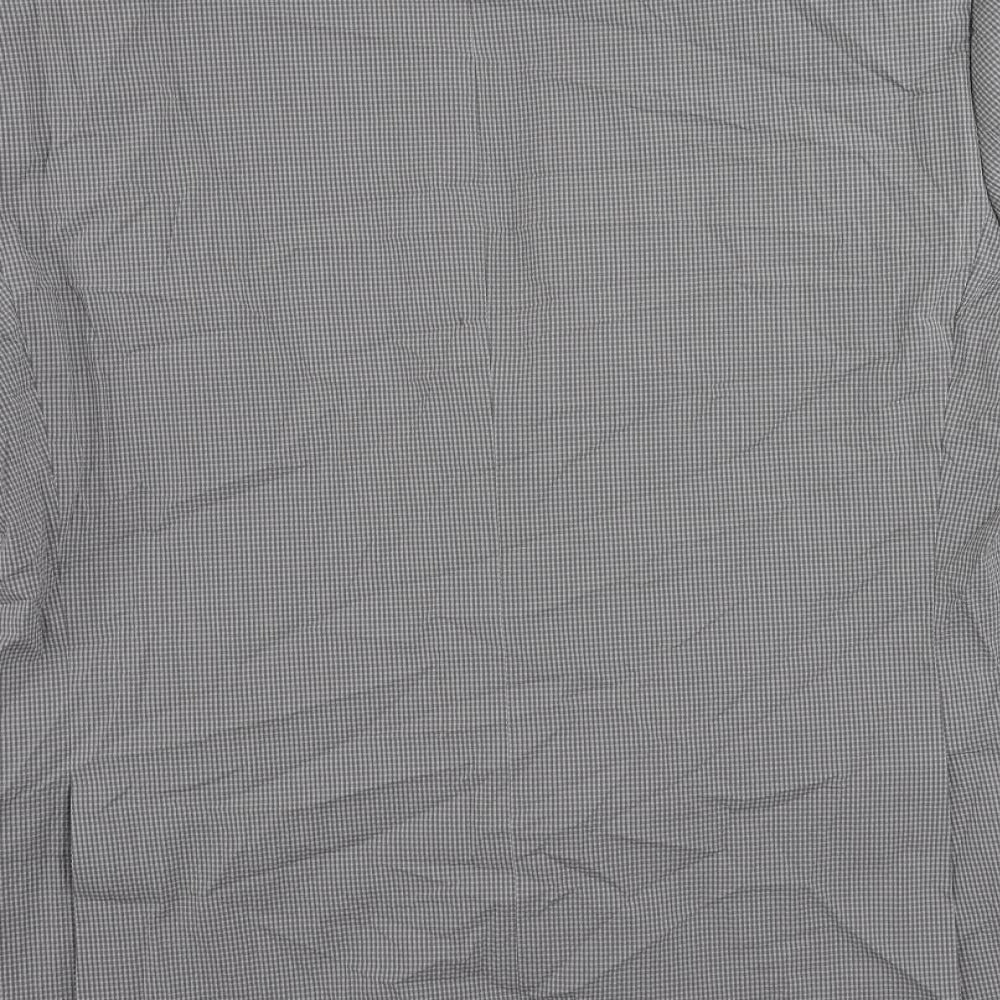 Brand and care label for Autograph men’s grey geometric cotton jacket suit jacket, size 44, regular