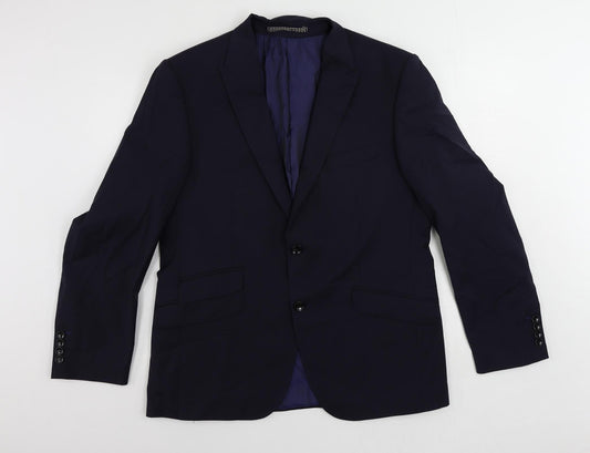 Mens UK Size 40 Autograph Regular Blue Suit Jacket