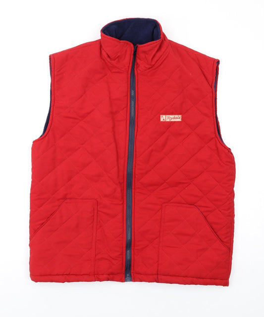 Royal Harbour Womens Red Gilet Waistcoat Size M Zip
