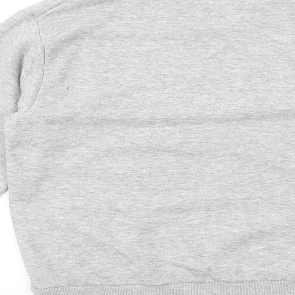 Boohoo Womens Grey Polyester Pullover Sweatshirt Size S Pullover