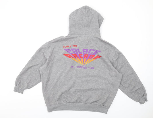 Womens UK Size S Pull&Bear Grey Pullover Hoodie