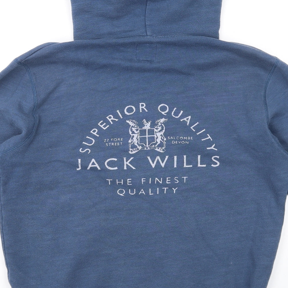 Mens UK Size XS Jack Wills Blue Pullover Hoodie