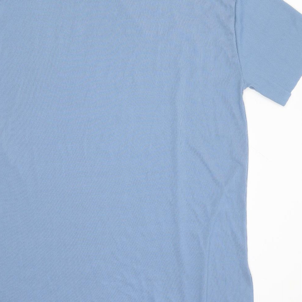 Nasty Gal Womens Blue Polyester T-Shirt Dress Size 16 Round Neck Pullover
