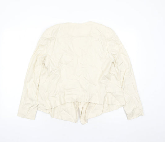 H&M Womens Ivory Jacket Size 12 - Shoulder Pads